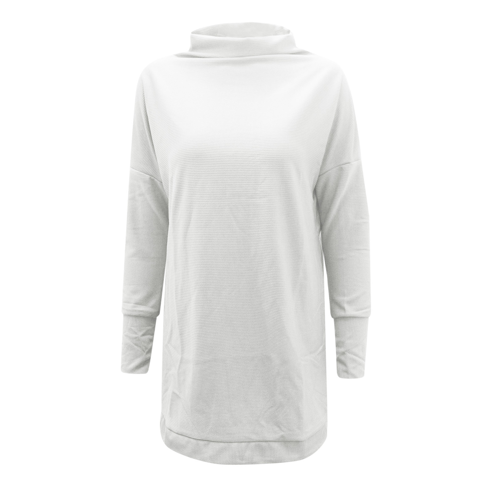 thumbnail image 4 of Vestido de punto de mujer para otoño-invierno: poliéster, cuello redondo, manga larga, informal, 4 of 4